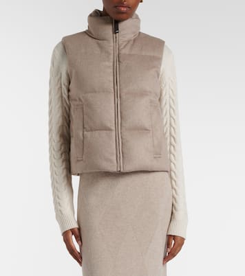 Quilted cashmere down vest | Max Mara