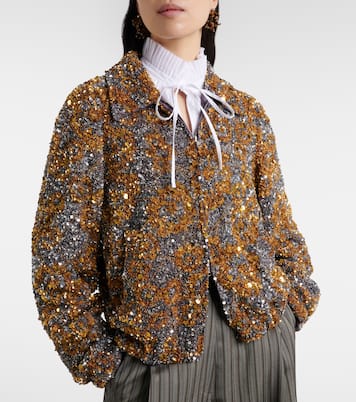 Sequined blouson jacket | Dries Van Noten