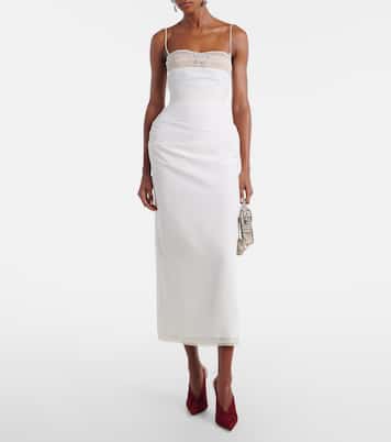 Lace-trimmed silk corset dress | Magda Butrym