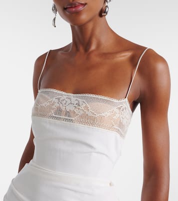 Lace-trimmed silk corset dress | Magda Butrym