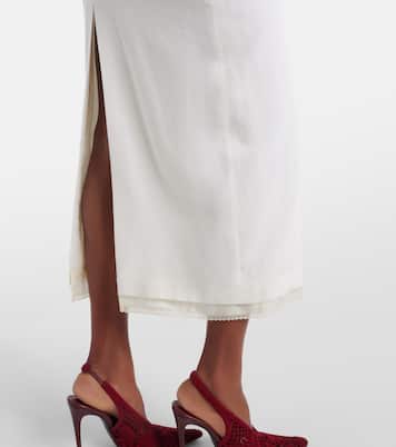 Lace-trimmed silk corset dress | Magda Butrym