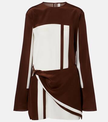 Printed silk satin minidress | SIR