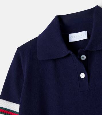 Striped cotton polo dress | Gucci Kids