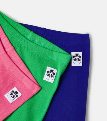 Set of 3 ribbed-knit cotton-blend shorts | Mini Rodini