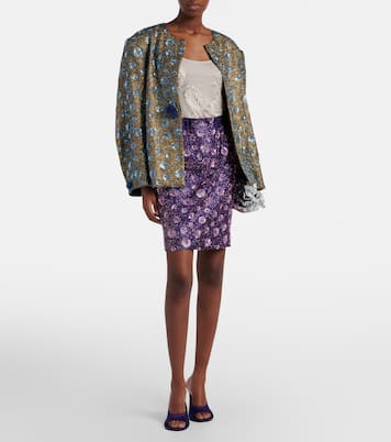 Floral sequined pencil skirt | Jacques Wei