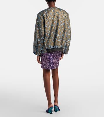 Floral sequined pencil skirt | Jacques Wei