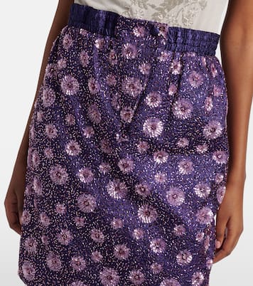 Floral sequined pencil skirt | Jacques Wei