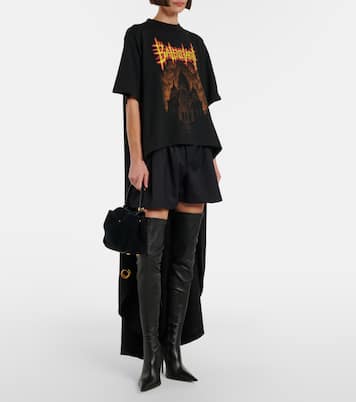 Henkeltasche Rodeo Mini aus Veloursleder | Balenciaga