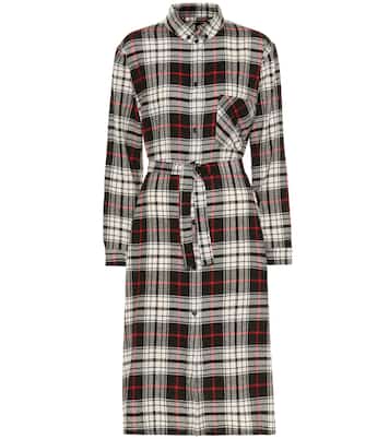 Checked wool-blend shirtdress | Woolrich