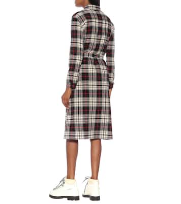 Checked wool-blend shirtdress | Woolrich