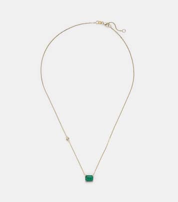 Collana in oro 18kt con smeraldo e diamante | Shay Jewelry