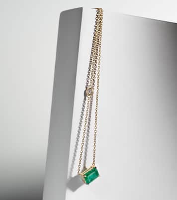 Collana in oro 18kt con smeraldo e diamante | Shay Jewelry