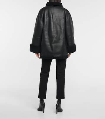 Lederjacke mit Shearling | Toteme