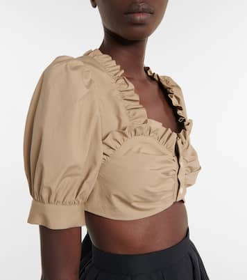 Cropped-Top aus Baumwolle | Noir Kei Ninomiya