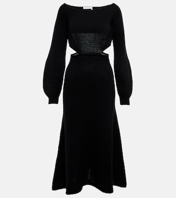 Cutout cashmere and wool midi dress | Chloé
