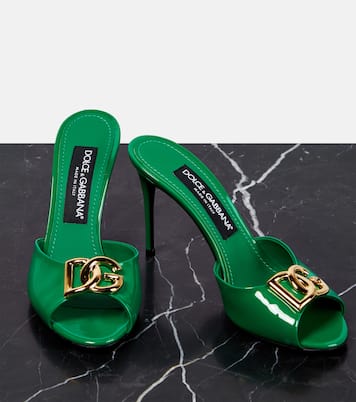 Pantoletten aus Lackleder | Dolce&Gabbana