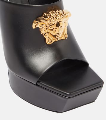 Medusa leather platform mules | Versace
