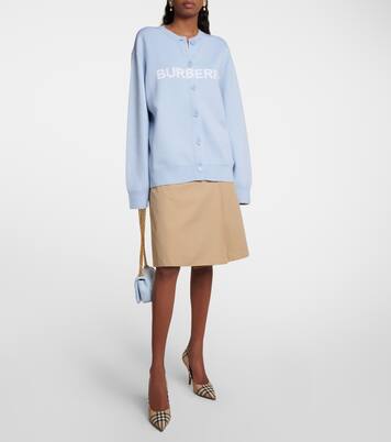 Jacquard wool and cotton cardigan | Burberry