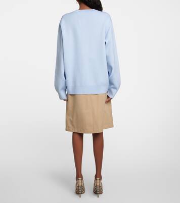Jacquard wool and cotton cardigan | Burberry