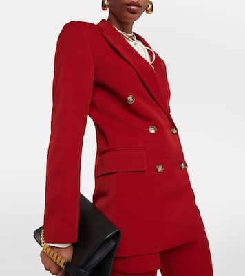 Double-breasted wool-blend blazer | Victoria Beckham