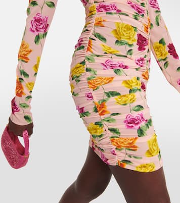 Miniabito con scollo bardot e stampa floreale | Magda Butrym