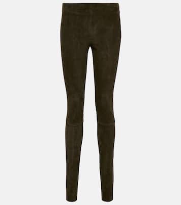 Leggings Carolyn in suede a vita alta | Stouls