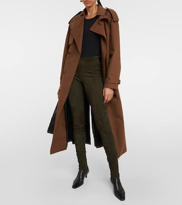 Leggings Carolyn in suede a vita alta | Stouls