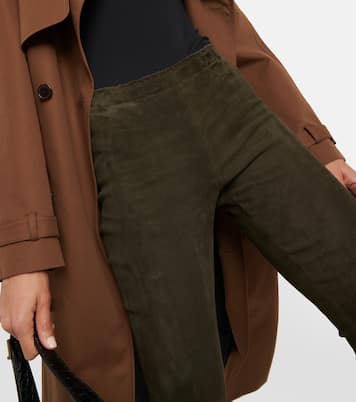 Leggings Carolyn in suede a vita alta | Stouls