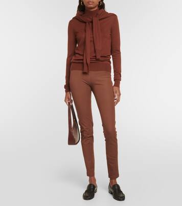 Mid-rise gabardine leggings | Joseph