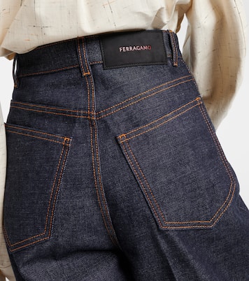 High-Rise Wide-Leg Jeans | Ferragamo