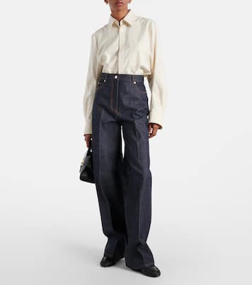 High-Rise Wide-Leg Jeans | Ferragamo
