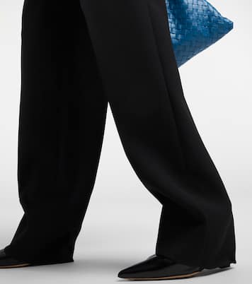 High-rise wool twill straight pants | Bottega Veneta