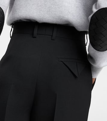 High-rise wool twill straight pants | Bottega Veneta