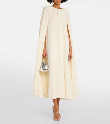 Novia - vestido midi Olivette con capa | Emilia Wickstead
