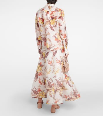 Matchmaker printed linen and silk shirt | Zimmermann