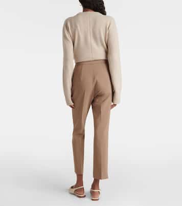 Nepeta wool-blend crêpe straight pants  | Max Mara