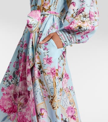 Verziertes Midikleid aus Crêpe | Camilla