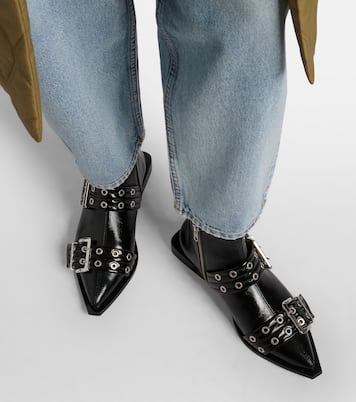 Ankle Boots aus Lederimitat | Ganni