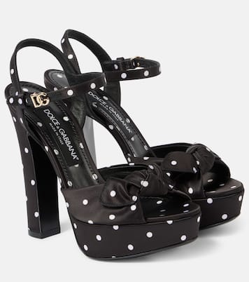 Sandali in raso con plateau  | Dolce&Gabbana