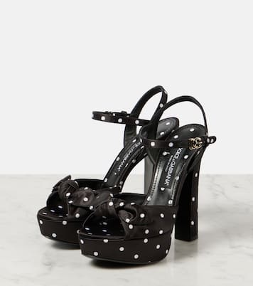 Sandali in raso con plateau  | Dolce&Gabbana