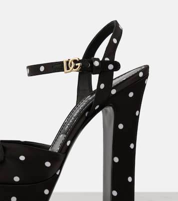 Sandali in raso con plateau  | Dolce&Gabbana