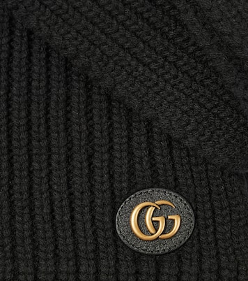Sciarpa in lana e cashmere a coste | Gucci