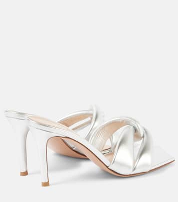 Mules Amour 90 in pelle metallizzata | Gianvito Rossi