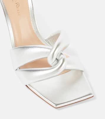 Mules Amour 90 in pelle metallizzata | Gianvito Rossi