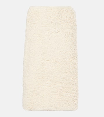 Gonna midi in pile di cotone | Jil Sander