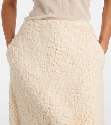 Gonna midi in pile di cotone | Jil Sander