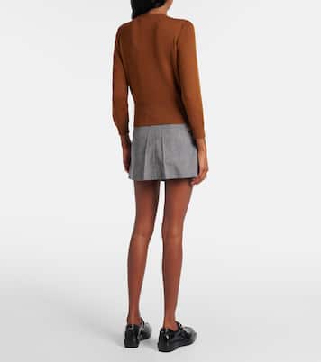 Argyle cropped wool sweater | Prada