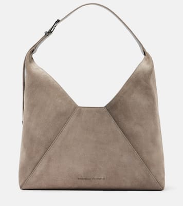Borsa a spalla BC Duo in suede | Brunello Cucinelli