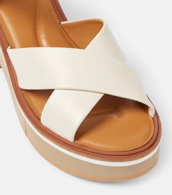 Charline leather platform sandals | Clergerie