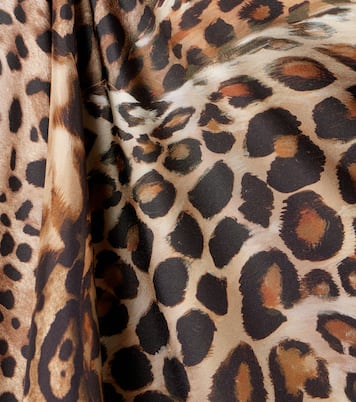 Foulard in seta con stampa leopardata | Dolce&Gabbana